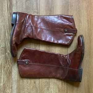 Frye cognac Melissa boots size 10